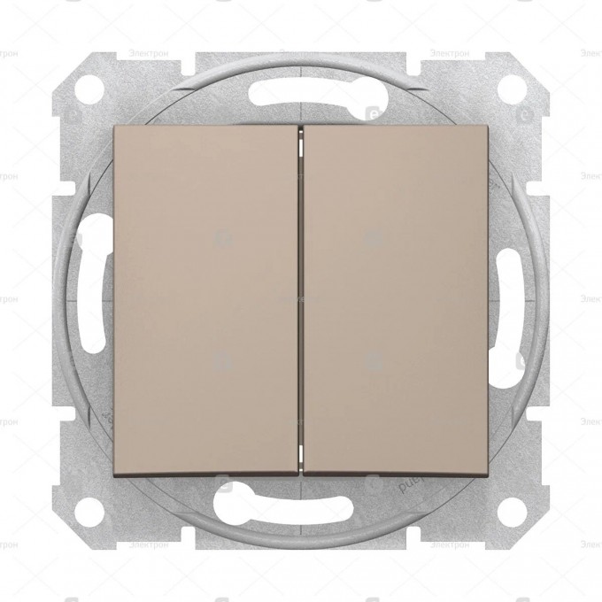 Переключатель 2-клавишный SCHNEIDER ELECTRIC SEDNA, сх.6+6, 10А, 250В, титан SDN0600168 Переключатель 2-клавишный SCHNEIDER ELECTRIC SEDNA, сх.6+6, 10А, 250В, титан SDN0600168