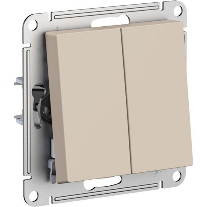Переключатель проходной 2-клавишный СП SCHNEIDER ELECTRIC ATLASDESIGN 10А (сх.6/2) 10AX механизм, песочный ATN001265 Переключатель проходной 2-клавишный СП SCHNEIDER ELECTRIC ATLASDESIGN 10А (сх.6/2) 10AX механизм, песочный ATN001265