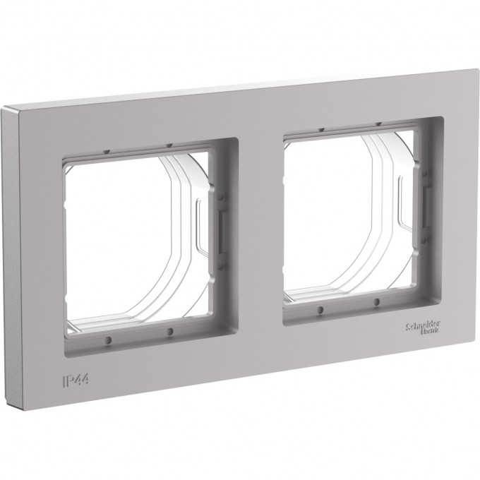 Рамка 2-постовая SCHNEIDER ELECTRIC ATLASDESIGN AQUA IP44 алюминий ATN440302 Рамка 2-постовая SCHNEIDER ELECTRIC ATLASDESIGN AQUA IP44 алюминий ATN440302