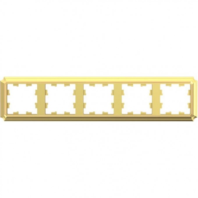 Рамка 5-постовая SCHNEIDER ELECTRIC ATLASDESIGN Antique универсальная, золото ATN101605 Рамка 5-постовая SCHNEIDER ELECTRIC ATLASDESIGN Antique универсальная, золото ATN101605