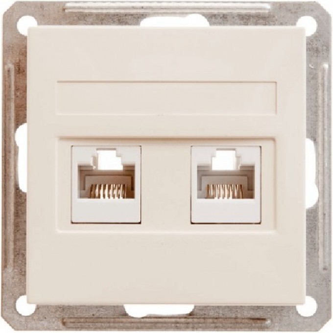 Розетка двойная компьютерная SCHNEIDER ELECTRIC W59 RJ45 кат.5E, механизм, слоновая кость RSI-251KK5E-2-86 Розетка двойная компьютерная SCHNEIDER ELECTRIC W59 RJ45 кат.5E, механизм, слоновая кость RSI-251KK5E-2-86