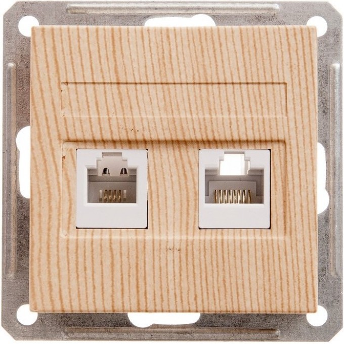 Розетка двойная компьютерная SCHNEIDER ELECTRIC W59 RJ45 кат.5E, механизм, сосна RSI-251KK5E-7-86 Розетка двойная компьютерная SCHNEIDER ELECTRIC W59 RJ45 кат.5E, механизм, сосна RSI-251KK5E-7-86