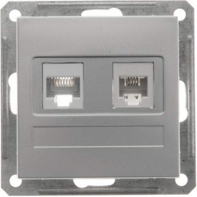 Розетка двойная SCHNEIDER ELECTRIC W59 RJ11+RJ45, 160В, 1А, кат.5E, механизм, матовый хром RSI-251TK5E-5-86 Розетка двойная SCHNEIDER ELECTRIC W59 RJ11+RJ45, 160В, 1А, кат.5E, механизм, матовый хром RSI-251TK5E-5-86