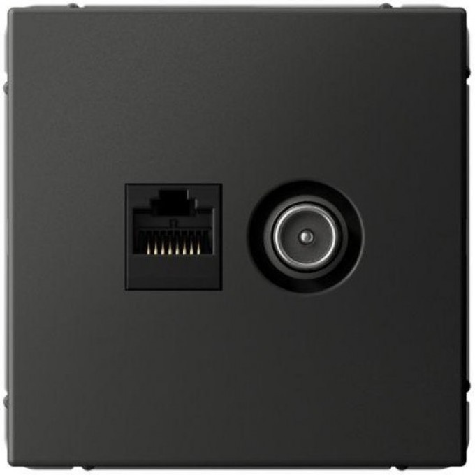 Розетка компьютерная + телевизионная 2-м SCHNEIDER ELECTRIC ARTGALLERY SE RJ45 + TV кат.5E базальт GAL001489 Розетка компьютерная + телевизионная 2-м SCHNEIDER ELECTRIC ARTGALLERY SE RJ45 + TV кат.5E базальт GAL001489