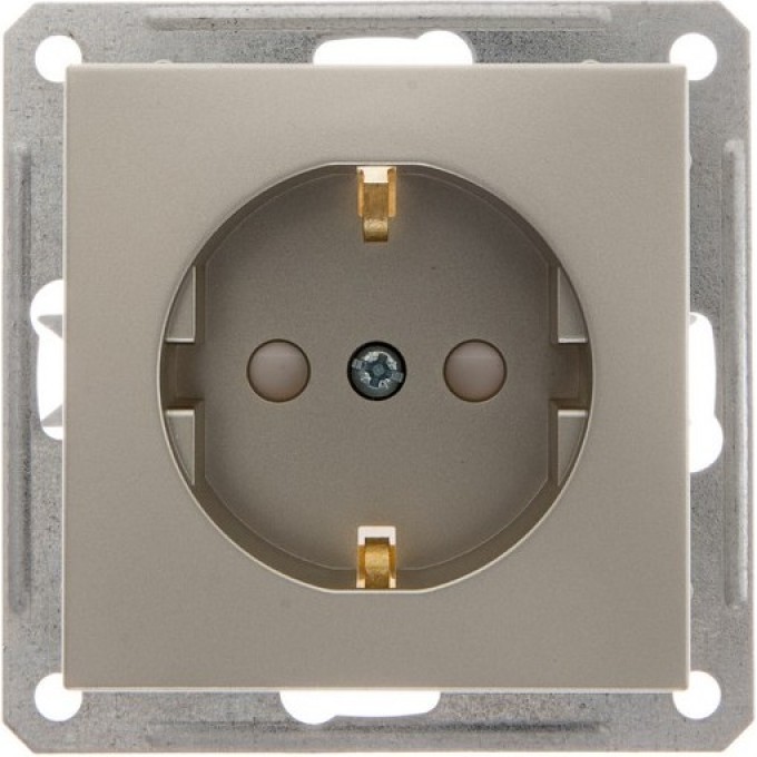 Розетка SCHNEIDER ELECTRIC W59 с заземлением со шторками, 16А, механизм, шампань RS16-152-4-86 Розетка SCHNEIDER ELECTRIC W59 с заземлением со шторками, 16А, механизм, шампань RS16-152-4-86