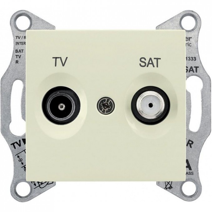 Розетка TV/SAT SCHNEIDER ELECTRIC SEDNA оконечная, 1dB, бежевый SDN3401647 Розетка TV/SAT SCHNEIDER ELECTRIC SEDNA оконечная, 1dB, бежевый SDN3401647