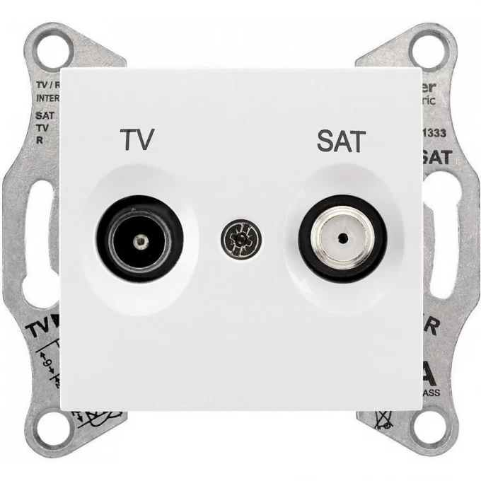 Розетка TV/SAT SCHNEIDER ELECTRIC SEDNA проходная, 4dB, белый SDN3401921 Розетка TV/SAT SCHNEIDER ELECTRIC SEDNA проходная, 4dB, белый SDN3401921