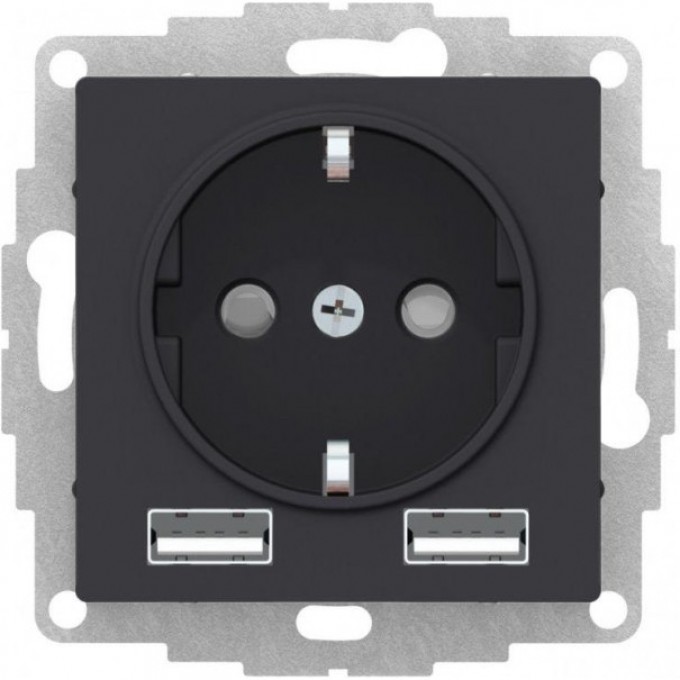 Силовая розетка SCHNEIDER ELECTRIC ATLASDESIGN 3-м СП 16А IP20 с 2-мя заряд. устройствами USB тип A+A 5В/2.4А 2х5В/1.2А механизм, карбон ATN001030 Силовая розетка SCHNEIDER ELECTRIC ATLASDESIGN 3-м СП 16А IP20 с 2-мя заряд. устройствами USB тип A+A 5В/2.4А 2х5В/1.2А механизм, карбон ATN001030