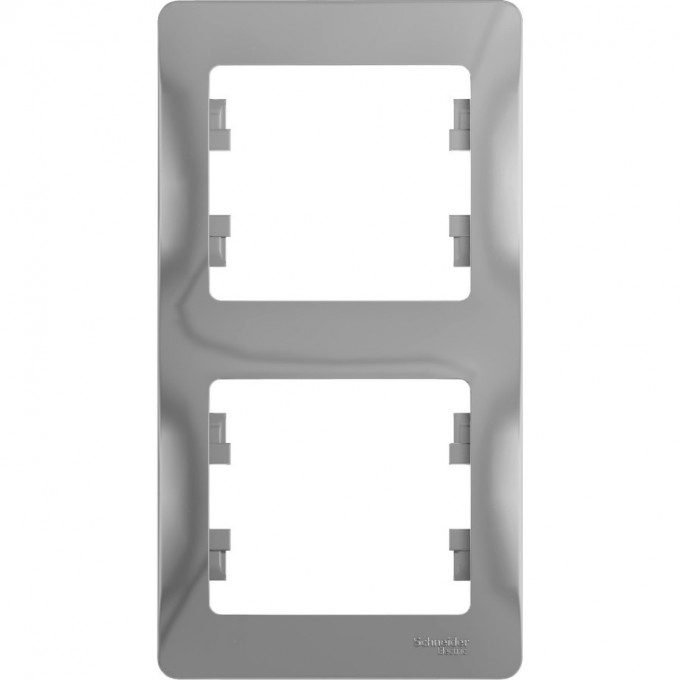 2-постовая рамка SCHNEIDER ELECTRIC GLOSSA, вертикальная, АЛЮМИНИЙ GSL000306 2-постовая рамка SCHNEIDER ELECTRIC GLOSSA, вертикальная, АЛЮМИНИЙ GSL000306