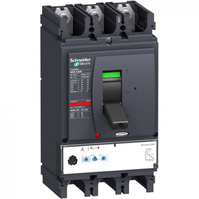 Автоматический выключатель 3П3Т SCHNEIDER ELECTRIC COMPACT MIC.2.3M 500A NSX630N LV432976 Автоматический выключатель 3П3Т SCHNEIDER ELECTRIC COMPACT MIC.2.3M 500A NSX630N LV432976