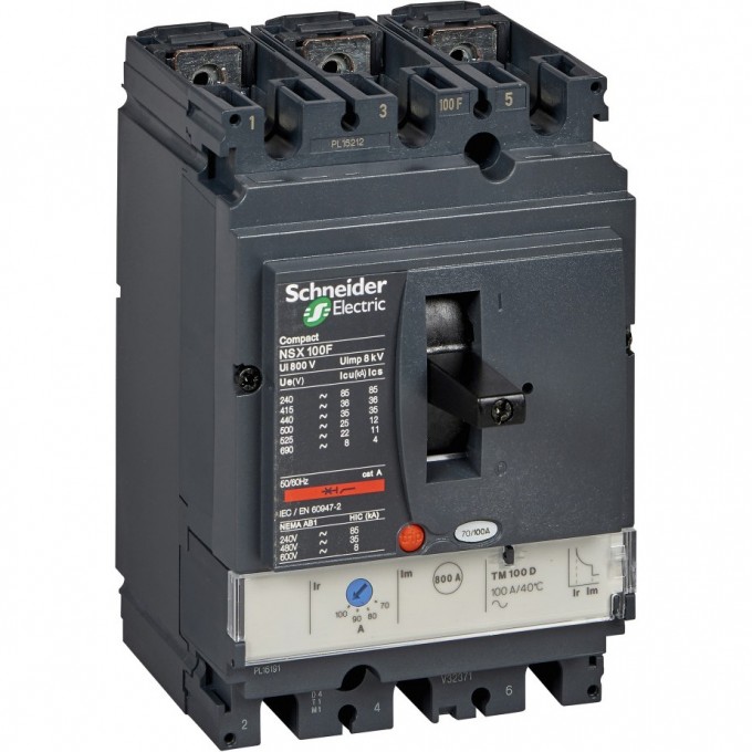 Автоматический выключатель 3П3Т SCHNEIDER ELECTRIC COMPACT TM40D NSX100F LV429634 Автоматический выключатель 3П3Т SCHNEIDER ELECTRIC COMPACT TM40D NSX100F LV429634