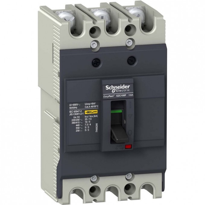 Автоматический выключатель 3П3Т SCHNEIDER ELECTRIC EASYPACT EZC100 10KA/400В 25 A EZC100F3025 Автоматический выключатель 3П3Т SCHNEIDER ELECTRIC EASYPACT EZC100 10KA/400В 25 A EZC100F3025