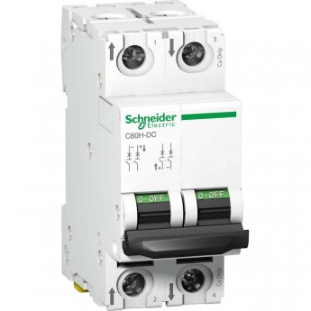 Автоматический выключатель SCHNEIDER ELECTRIC ACTI 9 C60H-DC 2П 63А C 500В DC