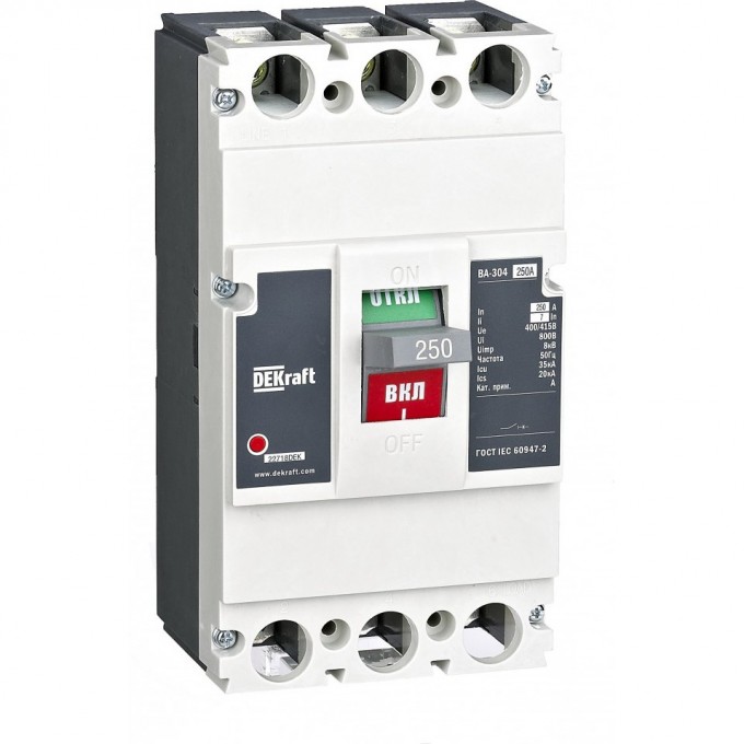Автоматический выключатель SCHNEIDER ELECTRIC DEKRAFT 3P 350А 35кА 5In ВА-304L 22720DEK Автоматический выключатель SCHNEIDER ELECTRIC DEKRAFT 3P 350А 35кА 5In ВА-304L 22720DEK