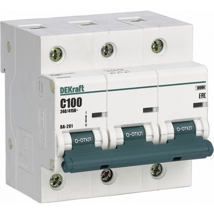 Автоматический выключатель SCHNEIDER ELECTRIC DEKRAFT 3Р 80А х-ка D ВА-201 10кА 13020DEK Автоматический выключатель SCHNEIDER ELECTRIC DEKRAFT 3Р 80А х-ка D ВА-201 10кА 13020DEK