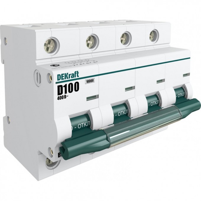Автоматический выключатель SCHNEIDER ELECTRIC DEKRAFT 4Р 100А х-ка С ВА-201 10кА 13012DEK Автоматический выключатель SCHNEIDER ELECTRIC DEKRAFT 4Р 100А х-ка С ВА-201 10кА 13012DEK