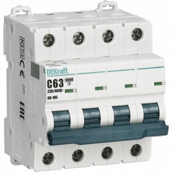 Автоматический выключатель SCHNEIDER ELECTRIC DEKRAFT ВА105-4P-063A-C