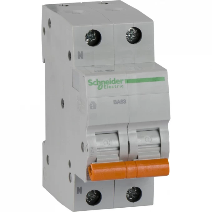 Автоматический выключатель SCHNEIDER ELECTRIC ДОМОВОЙ ВА63 1П+Н 20A C 4,5 кА, Болгария/Италия 11214 Автоматический выключатель SCHNEIDER ELECTRIC ДОМОВОЙ ВА63 1П+Н 20A C 4,5 кА, Болгария/Италия 11214