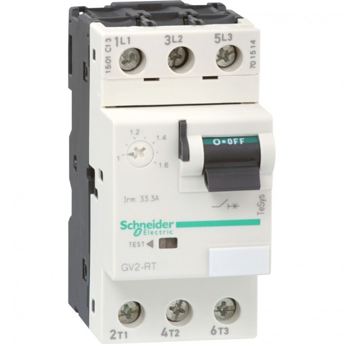 Автоматический выключатель SCHNEIDER ELECTRIC TESYS с комбинированным расцепителем 4-6,3А GV2RT10 Автоматический выключатель SCHNEIDER ELECTRIC TESYS с комбинированным расцепителем 4-6,3А GV2RT10