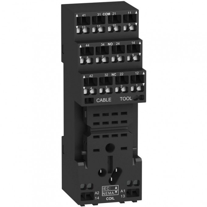 Колодка SCHNEIDER ELECTRIC HARMONY с пружинными зажимами для электромеханических реле RXM, 2НО/4НО, 12А/6А RXZE2S114S Колодка SCHNEIDER ELECTRIC HARMONY с пружинными зажимами для электромеханических реле RXM, 2НО/4НО, 12А/6А RXZE2S114S