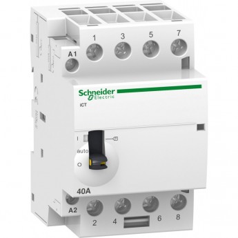 Модульный контактор с ручным управлением SCHNEIDER ELECTRIC ACTI9 iCT40A 4Н