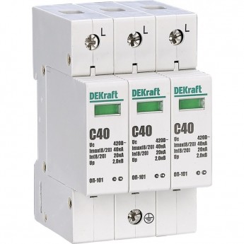 Ограничитель перенапряжения SCHNEIDER ELECTRIC DEKRAFT ОП101-3P-040-C-420