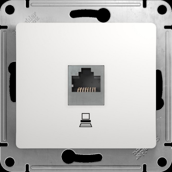 Розетка компьютерная SCHNEIDER ELECTRIC GLOSSA RJ45, кат.5E, механизм, БЕЛЫЙ GSL000181K Розетка компьютерная SCHNEIDER ELECTRIC GLOSSA RJ45, кат.5E, механизм, БЕЛЫЙ GSL000181K