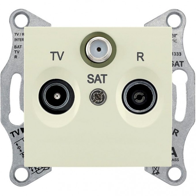 Розетка TV/R/SAT SCHNEIDER ELECTRIC SEDNA оконечная, 1dB, бежевый SDN3501347 Розетка TV/R/SAT SCHNEIDER ELECTRIC SEDNA оконечная, 1dB, бежевый SDN3501347