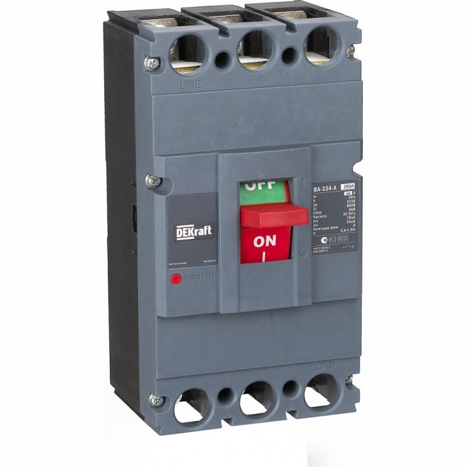 Силовой автоматический выключатель SCHNEIDER ELECTRIC DEKRAFT 3P 250А c Ir=200А-250А 70кА ВА-334 21139DEK Силовой автоматический выключатель SCHNEIDER ELECTRIC DEKRAFT 3P 250А c Ir=200А-250А 70кА ВА-334 21139DEK