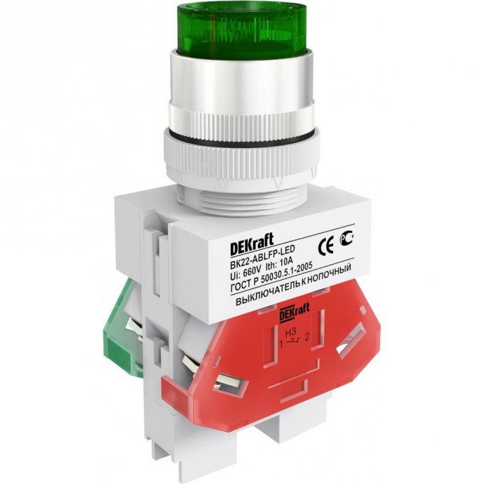 Выключатель кнопочный с фиксацией SCHNEIDER ELECTRIC DEKRAFT ABFP ?22 мм зел. LED 220В ВK-22 25135DEK Выключатель кнопочный с фиксацией SCHNEIDER ELECTRIC DEKRAFT ABFP ?22 мм зел. LED 220В ВK-22 25135DEK