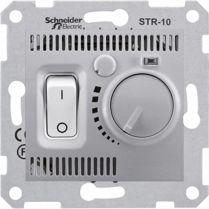 Термостат комнатный SCHNEIDER ELECTRIC SEDNA, 10А, 230В, алюминий SDN6000160 Термостат комнатный SCHNEIDER ELECTRIC SEDNA, 10А, 230В, алюминий SDN6000160