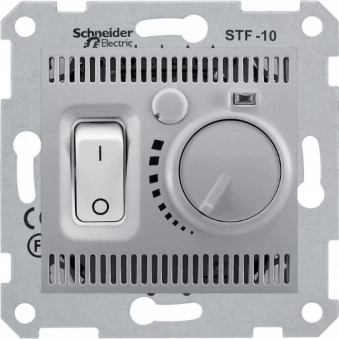 Термостат теплого пола SCHNEIDER ELECTRIC SEDNA, 10А, 230В, алюминий SDN6000360 Термостат теплого пола SCHNEIDER ELECTRIC SEDNA, 10А, 230В, алюминий SDN6000360
