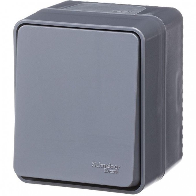Выключатель 1-клавишный SCHNEIDER ELECTRIC ATLASDESIGN PROFI54 IP54О/У кнопочный 10АХ антрацит ATN544015 Выключатель 1-клавишный SCHNEIDER ELECTRIC ATLASDESIGN PROFI54 IP54О/У кнопочный 10АХ антрацит ATN544015