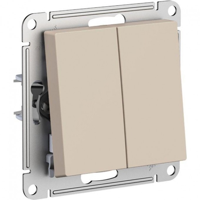 Выключатель 2-клавишный SCHNEIDER ELECTRIC ATLASDESIGN (сх.5) 10AX механизм, песочный ATN001251 Выключатель 2-клавишный SCHNEIDER ELECTRIC ATLASDESIGN (сх.5) 10AX механизм, песочный ATN001251