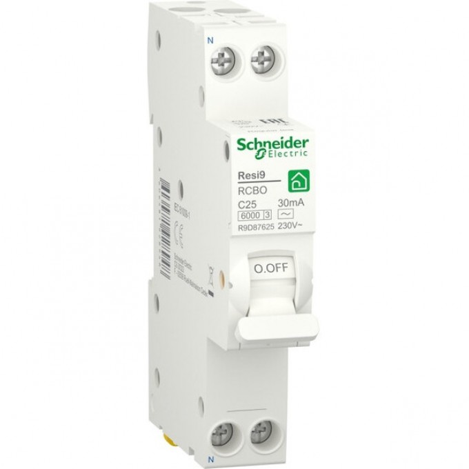 Выключатель автоматический SCHNEIDER ELECTRIC RESI9 дифференциального тока, 2п C 25А 6000А 30мА тип AC 18мм R9D87625 Выключатель автоматический SCHNEIDER ELECTRIC RESI9 дифференциального тока, 2п C 25А 6000А 30мА тип AC 18мм R9D87625