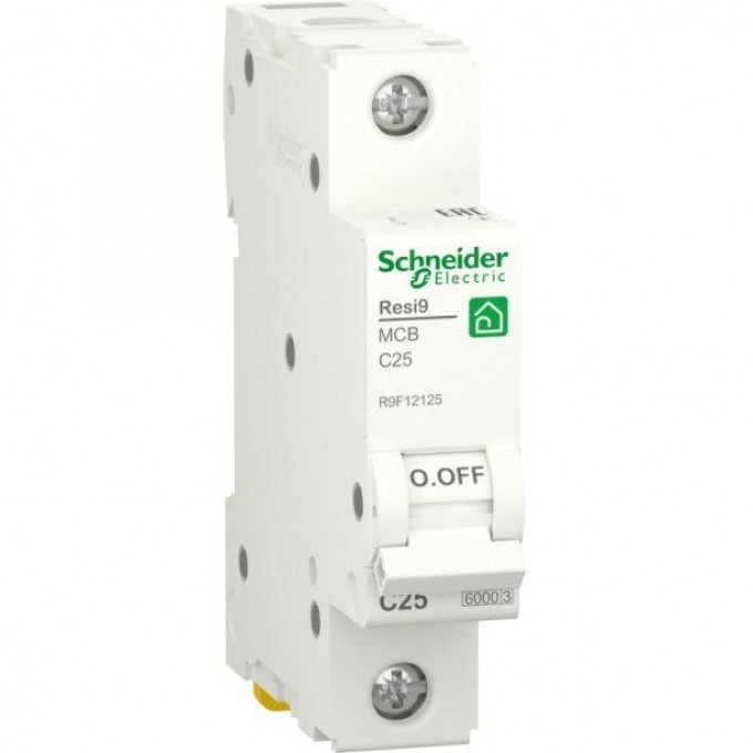 Выключатель автоматический SCHNEIDER ELECTRIC RESI9 модульный, 1п C 25А 6000А R9F12125 Выключатель автоматический SCHNEIDER ELECTRIC RESI9 модульный, 1п C 25А 6000А R9F12125