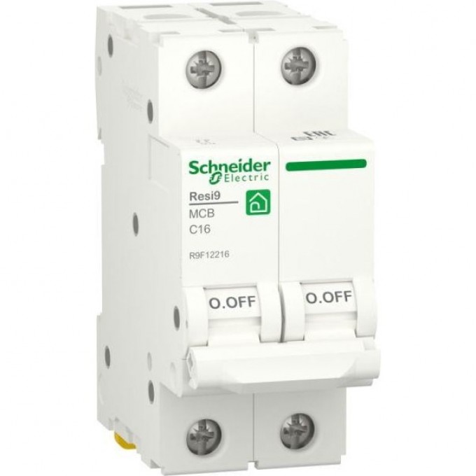 Выключатель автоматический SCHNEIDER ELECTRIC RESI9 модульный, 2п C 16А 6000А R9F12216 Выключатель автоматический SCHNEIDER ELECTRIC RESI9 модульный, 2п C 16А 6000А R9F12216