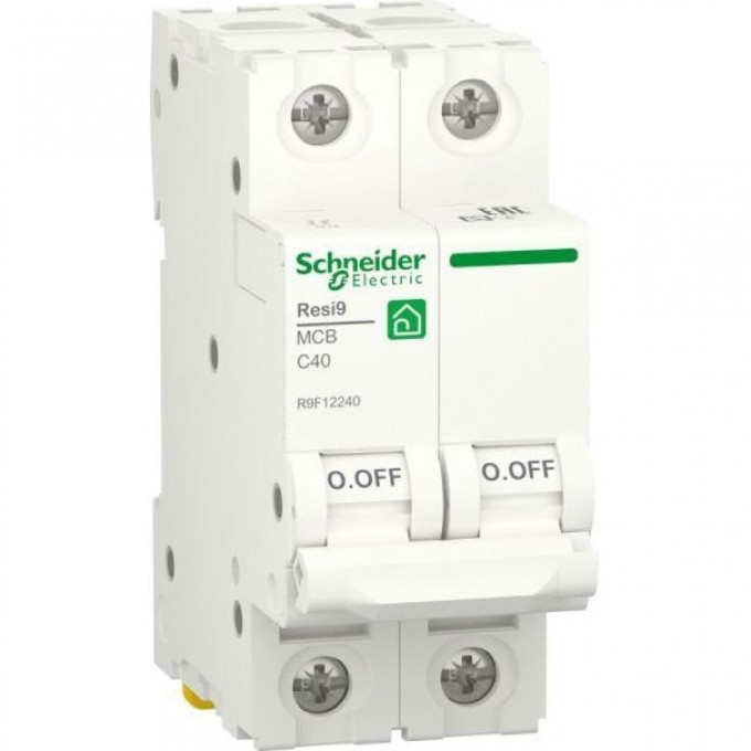 Выключатель автоматический SCHNEIDER ELECTRIC RESI9 модульный, 2п C 40А 6000А R9F12240 Выключатель автоматический SCHNEIDER ELECTRIC RESI9 модульный, 2п C 40А 6000А R9F12240