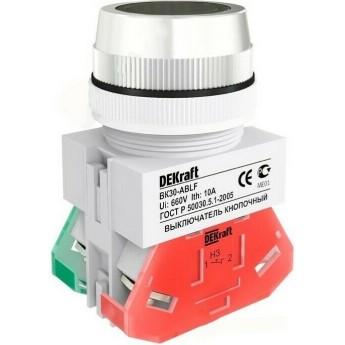 Выключатель кнопочный SCHNEIDER ELECTRIC DEKRAFT ABLF ?30 мм Цвет:ЧЕРНЫЙ 220В ВK-30