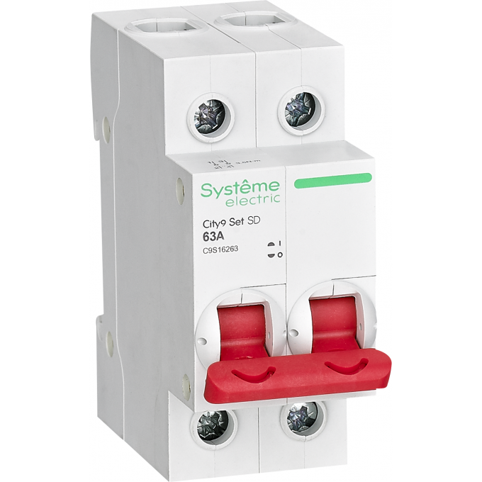 Выключатель нагрузки SCHNEIDER ELECTRIC CITY9 SET 2п 63А 400В C9S16263 Выключатель нагрузки SCHNEIDER ELECTRIC CITY9 SET 2п 63А 400В C9S16263