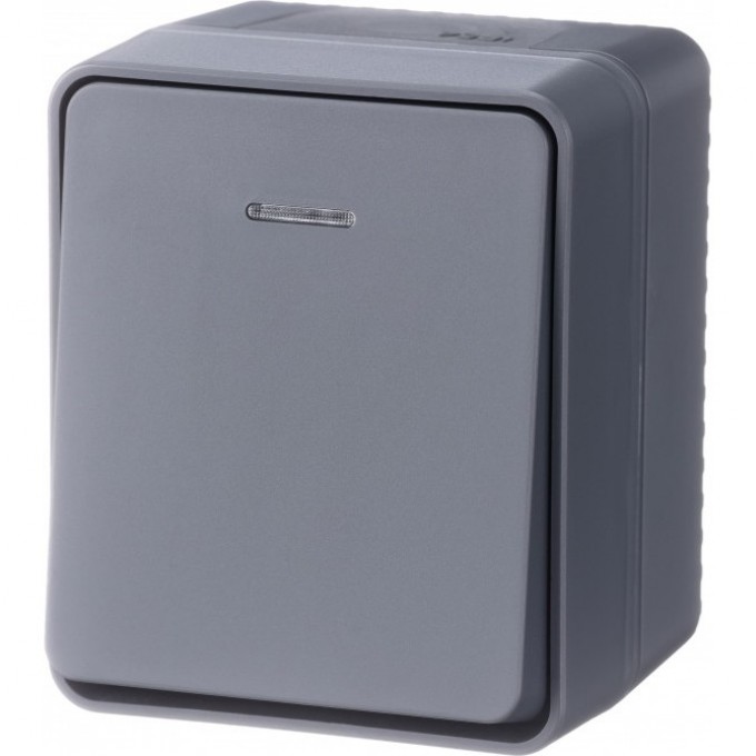 Выключатель SCHNEIDER ELECTRIC ATLAS DESIGN 1-кл. ОП Profi54 IP54 10AX с подсветкой антрацит ATN544013 Выключатель SCHNEIDER ELECTRIC ATLAS DESIGN 1-кл. ОП Profi54 IP54 10AX с подсветкой антрацит ATN544013