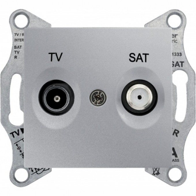 Розетка TV/SAT SCHNEIDER ELECTRIC SEDNA оконечная, 1dB, алюминий SDN3401660 Розетка TV/SAT SCHNEIDER ELECTRIC SEDNA оконечная, 1dB, алюминий SDN3401660